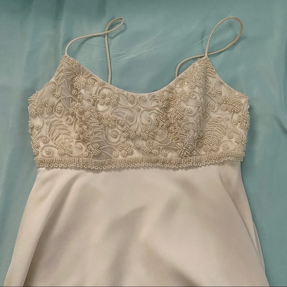 Cache Dresses & Skirts - VINTAGE beaded caché dress with silk/chiffon scarf